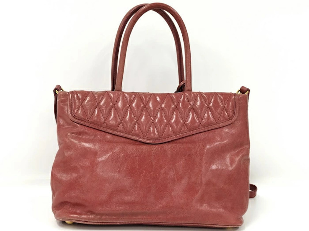 Miu Miu quilted Matelasse handbag leather pink